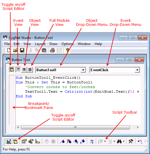 Script Editor Layout